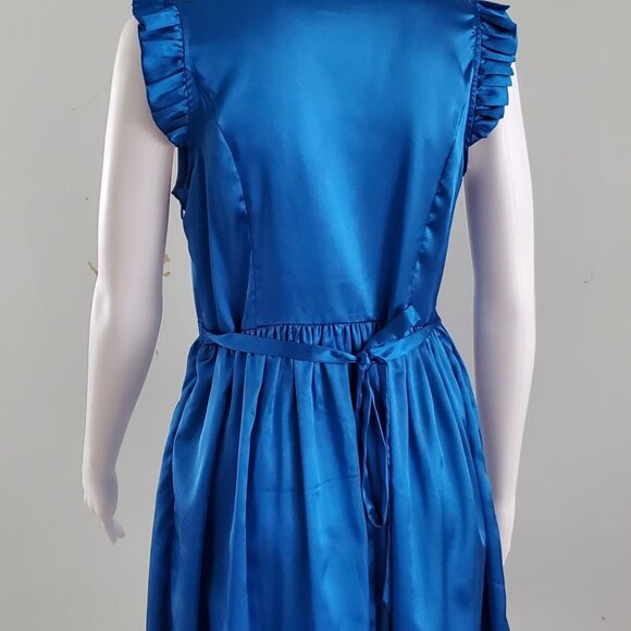 Kensie Pretty Blue ruffled dress Size M - Picture 3 of 4